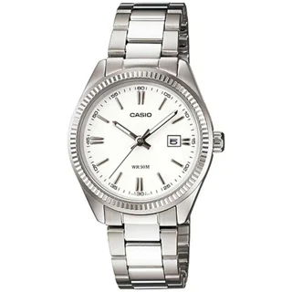 ساعت مچی زنانه کاسیو Casio LTP-1302D-7A1VDF | بند استیل نقرهای، صفحه سفید کلاسیک و رسمی