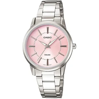 ساعت مچی زنانه کاسیو Casio LTP-1303D-4A | بند استیل نقرهای، صفحه صورتی کلاسیک و رسمی